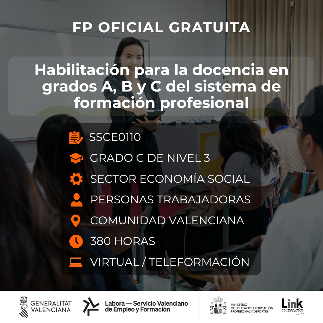 Curso de Habilitación para la docencia para trabajadores - Link Formación